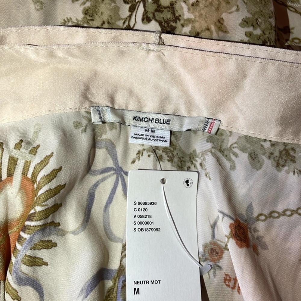NWT Kimchi Blue Cream, Gray & Gold Skirt.  Size Medium. - Picture 3 of 6